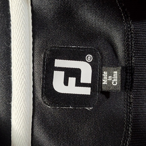 Footjoy Mens Barton Hills Black Quarter Zip Pullover Sweatshirt - Picture 7 of 11